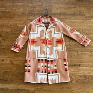 Women's Patterned Coat with Southwestern Design